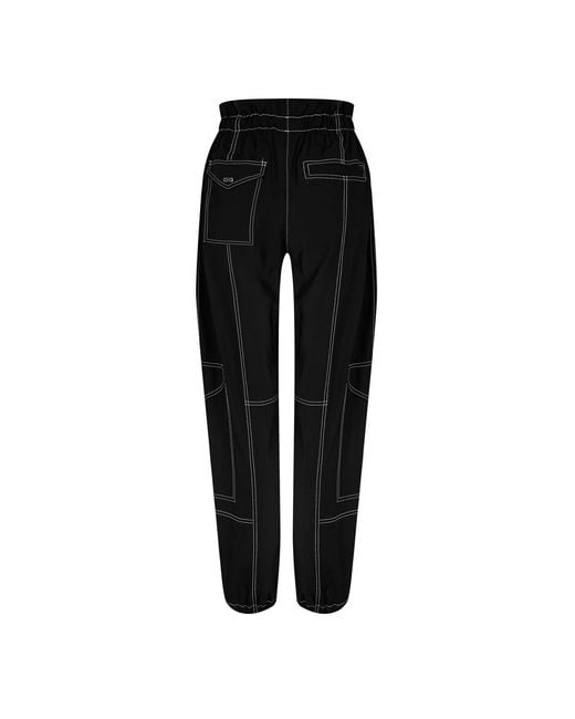 Ganni Black Bamboo Casual Pants