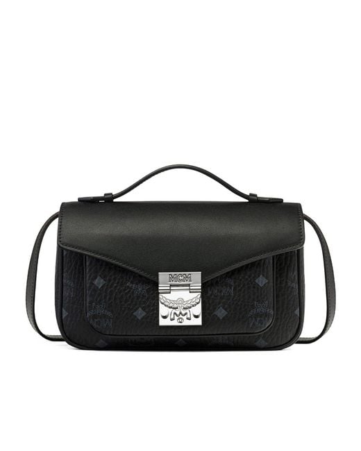 MCM Black Tracy Visetos Cross Body Bag
