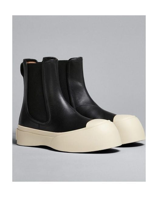 Marni Black Platform Ankle Boots