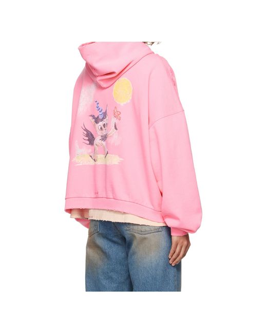 we11done Red Graphic Printed Hoodie