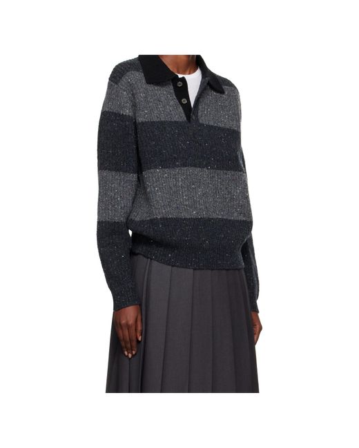 DUNST Black Striped Sweater