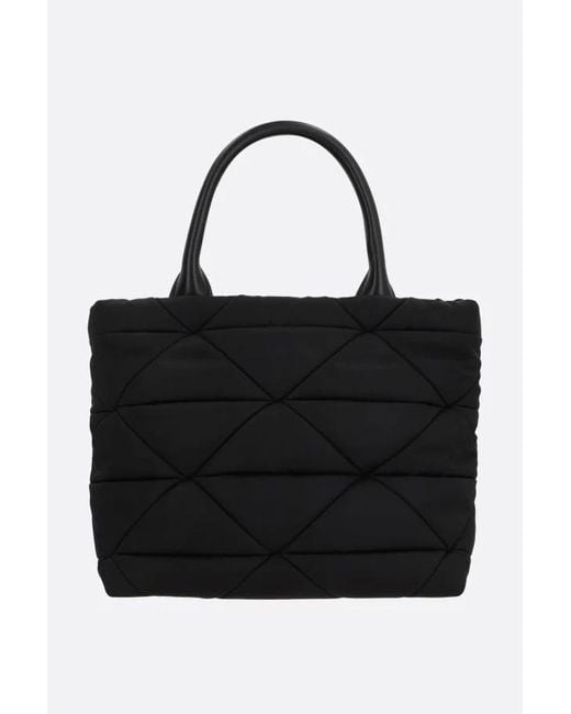 Prada Black Triangle-Logo Top Handle Bag