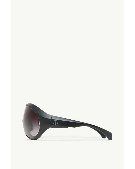 Moncler Gray Rick Owens Contrast Oval Sunglasses for men