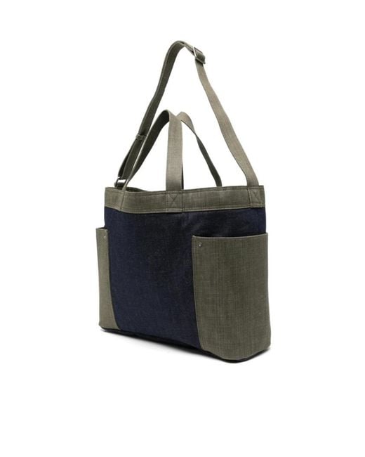 A.P.C. Black Denim Tote Bag for men