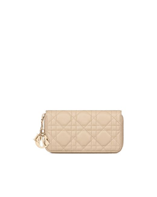 Dior Natural Medium Lady Zipped Wallet