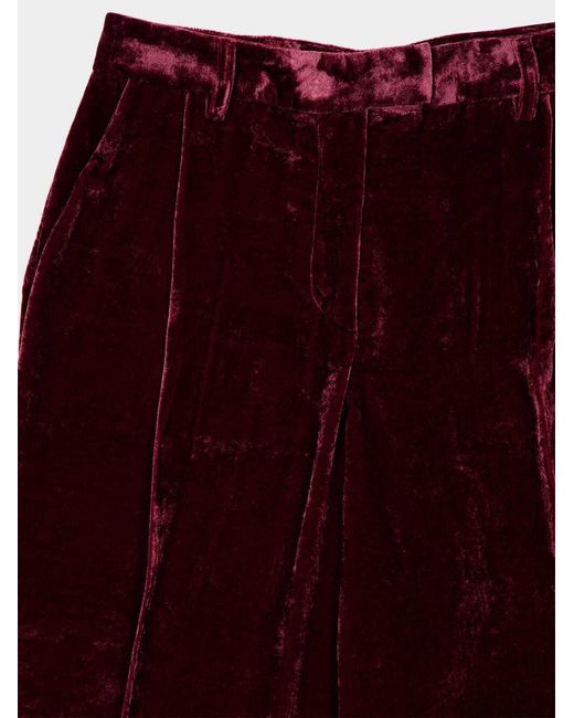 LaDoubleJ Purple La Doublej Loose Fit Velvet Pants