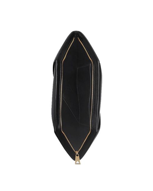 Bottega Veneta Black Intrecciato Zipped Clutch
