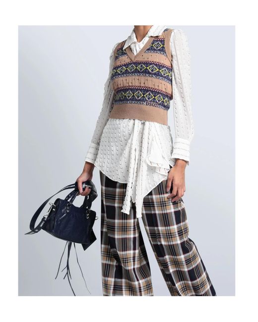 Chloé White Wrap Top