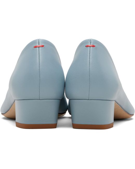 Aeyde Blue Helia Low-Cut High Heels