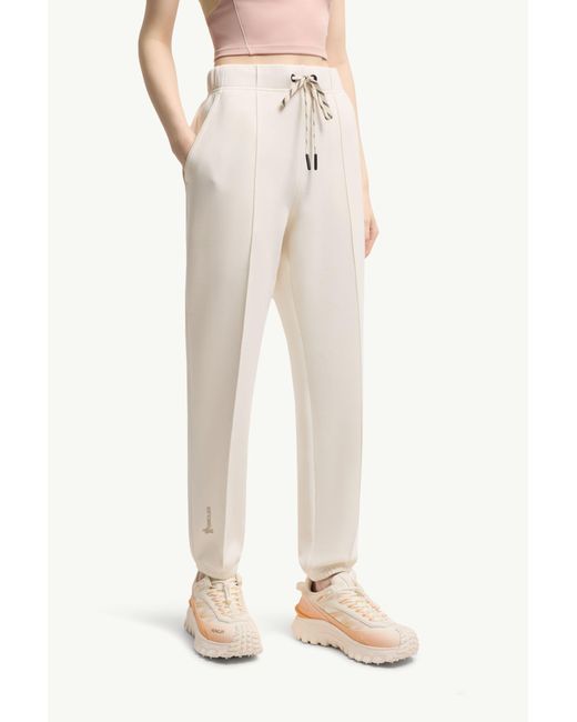 Moncler White Grenoble Logo Track Trousers
