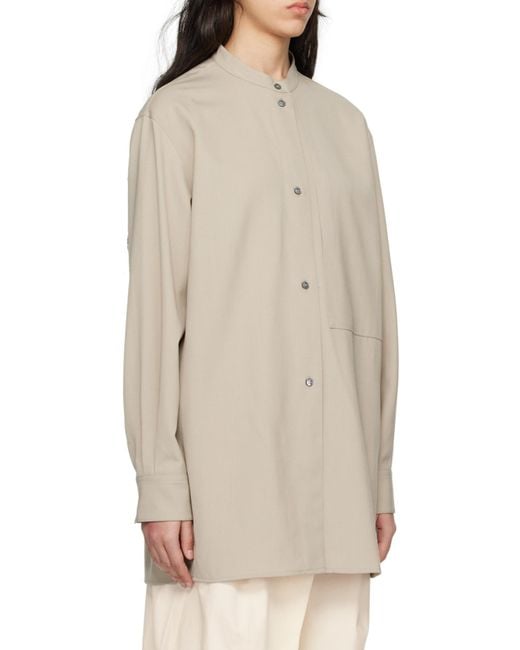 Studio Nicholson Natural Kavali Long-Sleeve Shirt