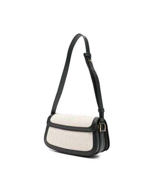 AMI White Ami Ami De Coeur Logo Detailed Shoulder Bag