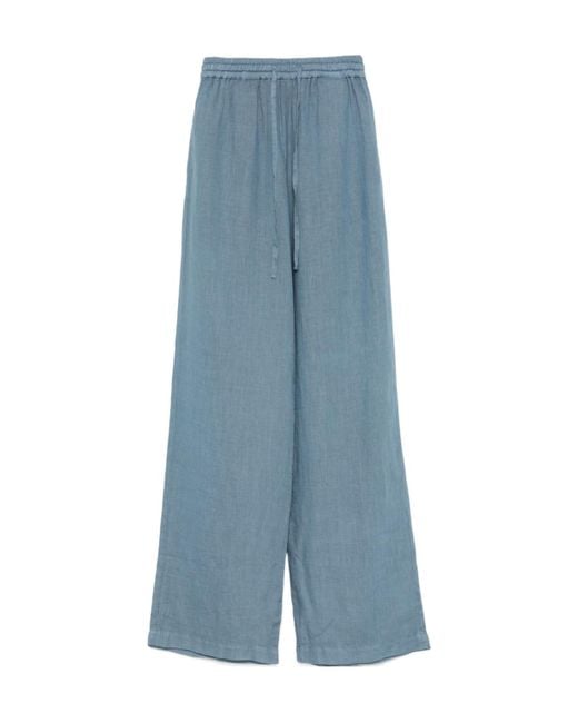 Fay Blue Elastic Waist Drawstring Casual Pants