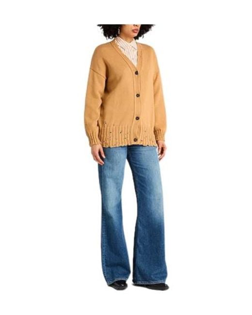 Marni Brown Solid Knit Cardigan