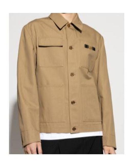 Versace Natural Jacket With Appliqué for men