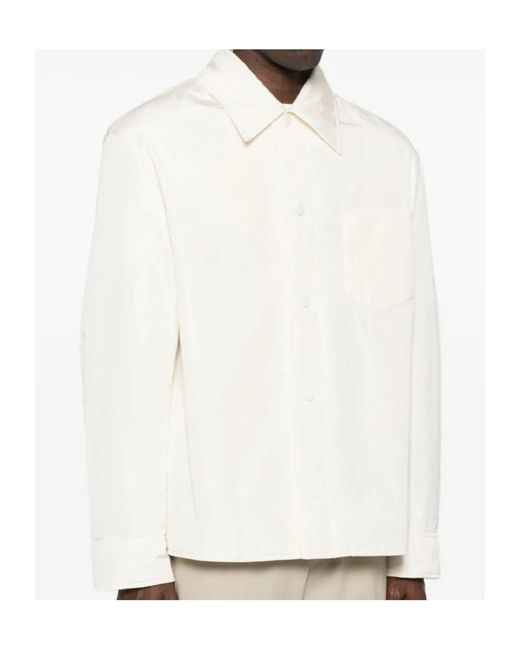 AMI White Button-Down Overshirt for men