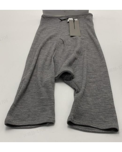 Dior Gray Homme Logo Patch Ribbed Shorts for men