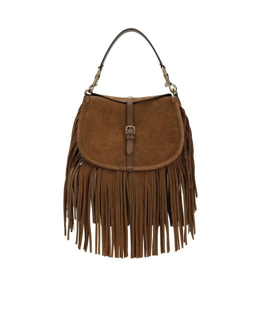 Etro Brown Tassel Shoulder Bag