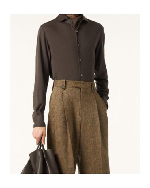 Loro Piana Brown Andrew Shirt for men
