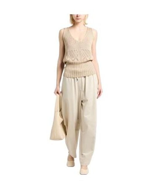 Brunello Cucinelli Natural Simple Tapered Long Pants