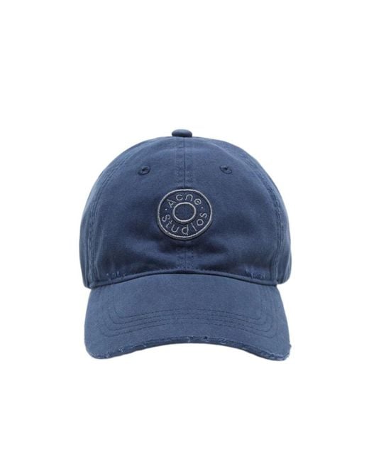 Acne Blue Logo Baseball Hat for men