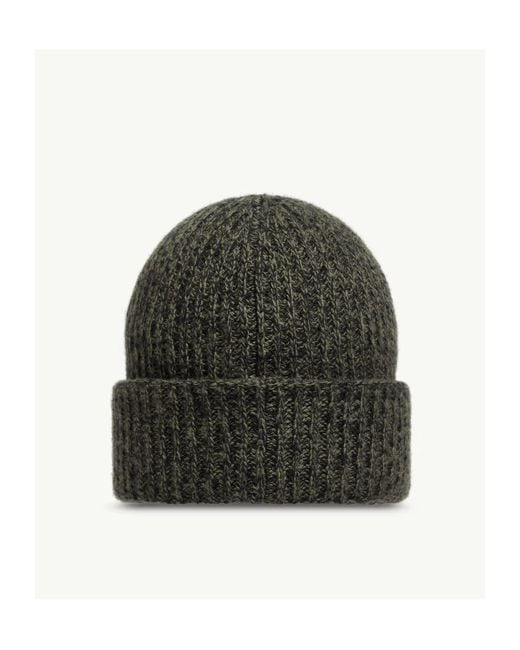 Moncler Green Mouliné Wool Cashmere Beanie for men