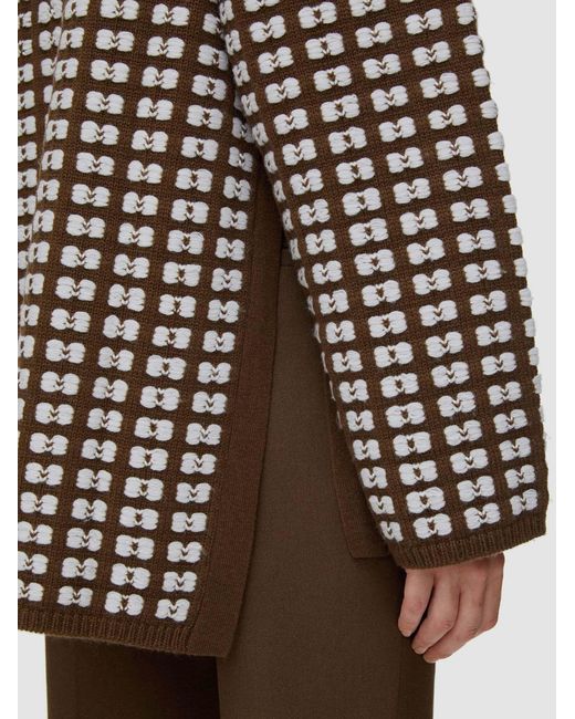 Joseph Brown Waffle Knit High Neck Jumper