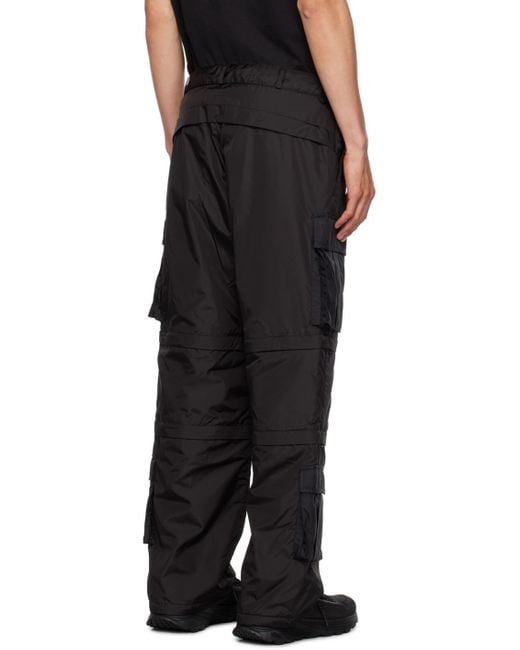 Moncler Black X Pharrell Williams Padded Cargo Trousers for men