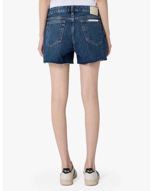 Rag & Bone Blue Denim Shorts With Belt Loops