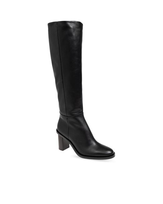 Max Mara Black 90Mm Leather Boots