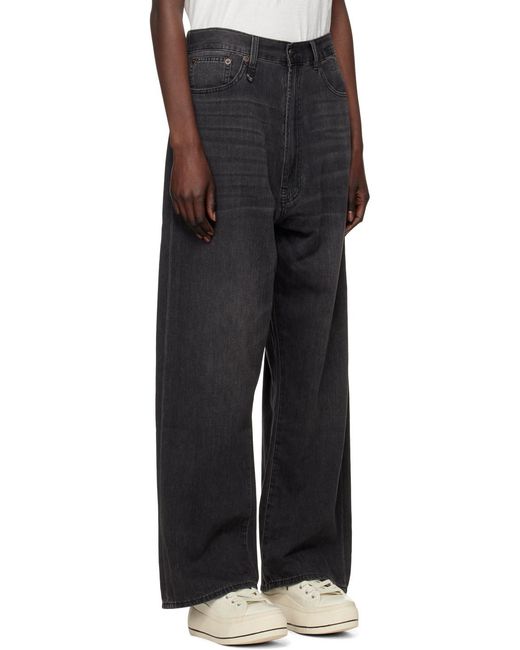 R13 Black Wide-Legged Jeans