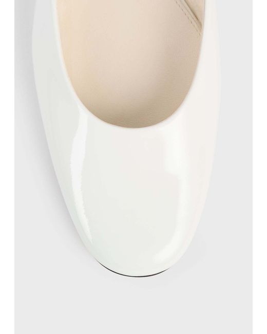 Totême White Totême Buckle Fastened Slingback Flats