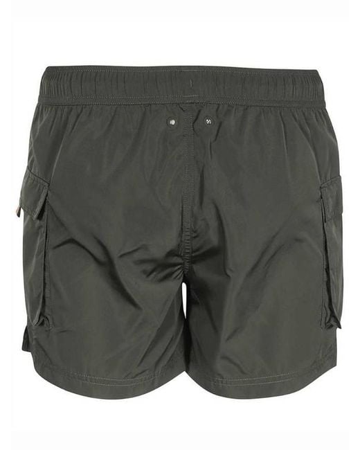 K-Way Gray Logo Swim Trunks for men