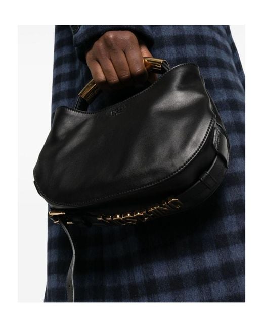 Moschino Black Logo Detail Top Handle Bag