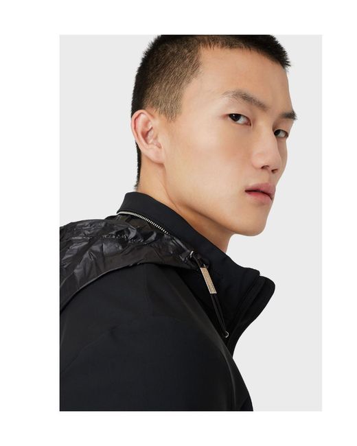 Emporio Armani Black Zipped Long-Sleeved Jacket for men