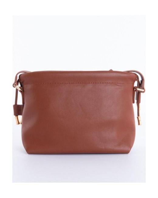 A.P.C. Red Ninon Logo Embossed Mini Shoulder Bag