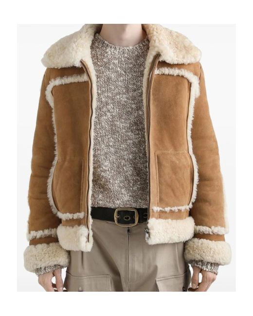 Dolce & Gabbana Brown Suede Shearling Jacket for men