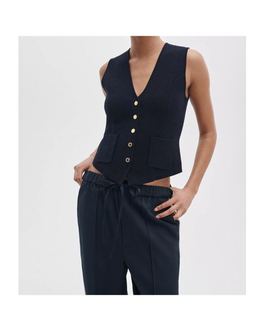 Rag & Bone Blue Single-Breasted Vest