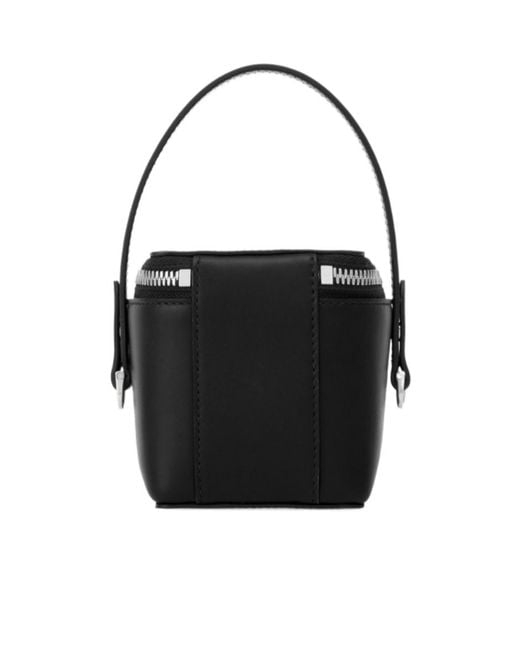 Ferragamo Black Ferragamo Micro Zip-Around Mini Bucket Bag