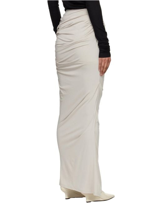 Entire studios Gray Draped Maxi Skirt