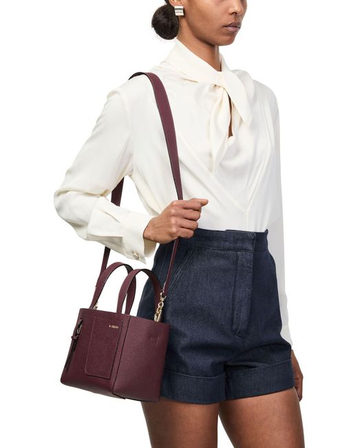 Valextra Purple Small Bucket Bag