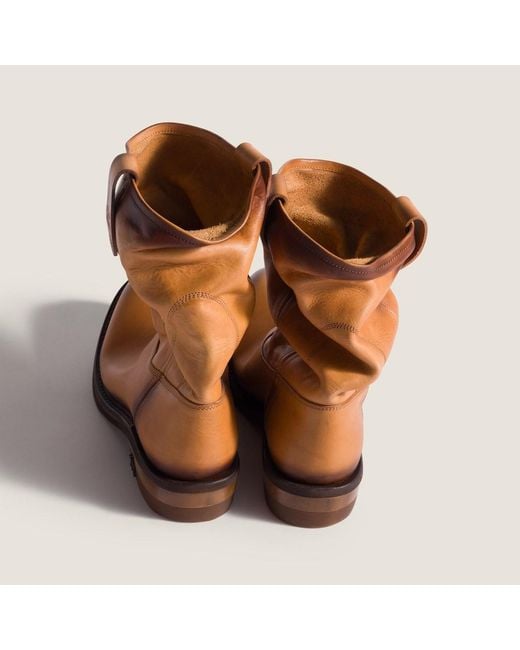 Miu Miu Brown Pull-On Mid-Calf Boots
