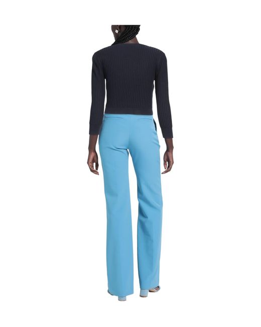 Ganni Blue Lightweight Knit Top