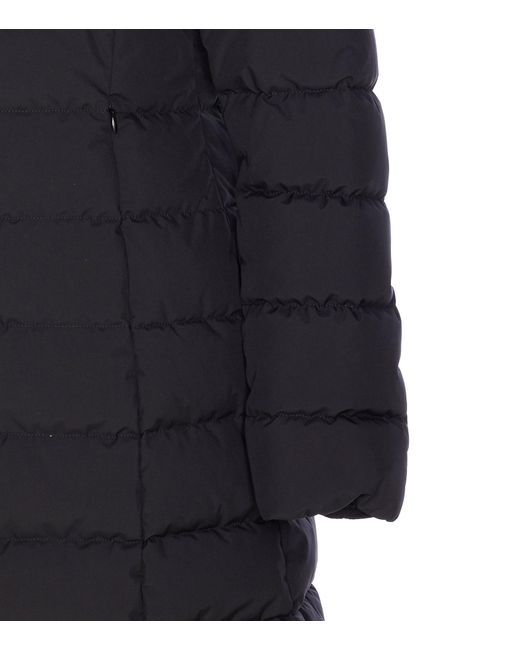 Herno Blue Two-Layer Windstopper Hooded Puffer Jacket