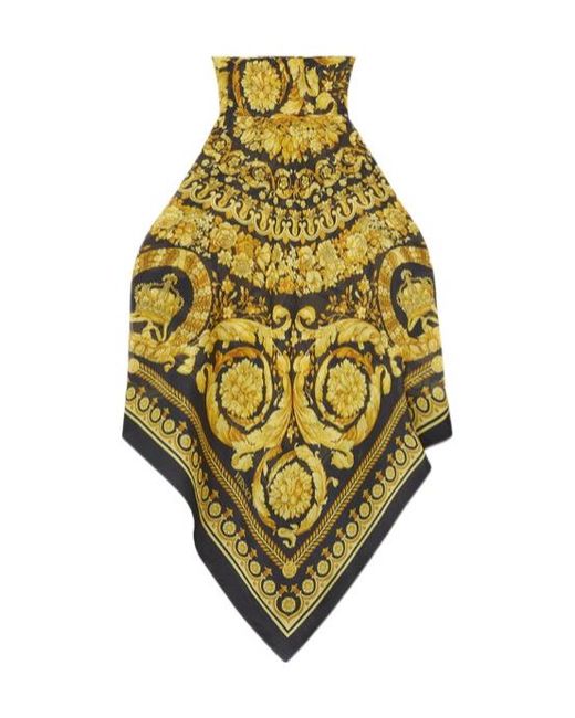 Versace Yellow Open Back Asymmetric Top