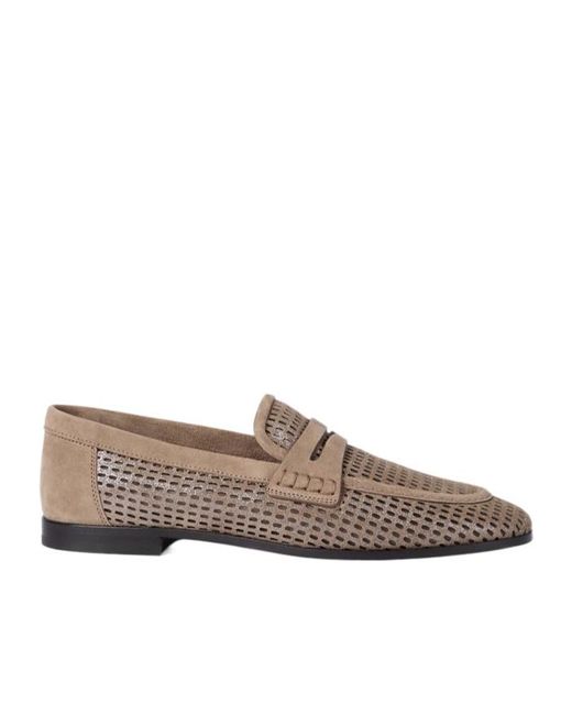Brunello Cucinelli Brown Openwork Loafers for men