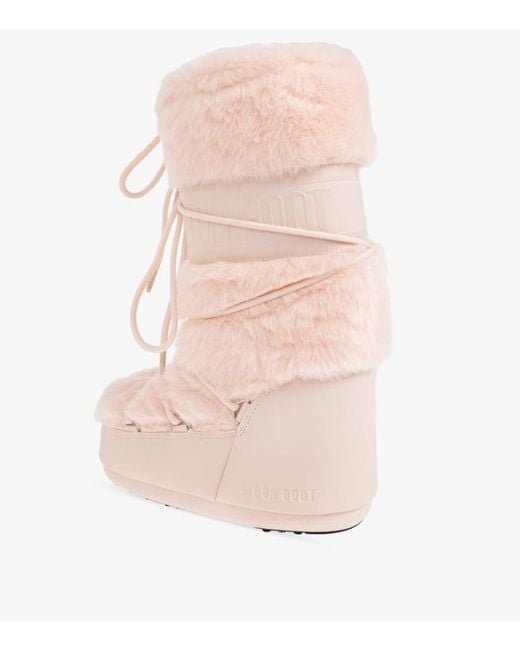 Moon Boot Pink Round-Toe Boots