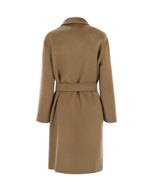 Max Mara Brown Melinda Belted Long-Sleeved Coat