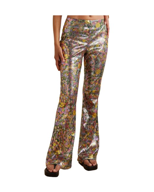 LaDoubleJ Gray Sequined Tulle Flared Pants