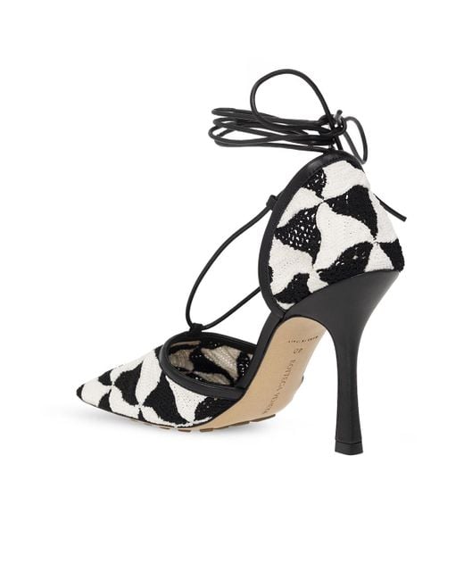 Bottega Veneta Black Stretch Ghost Crochet Sandals